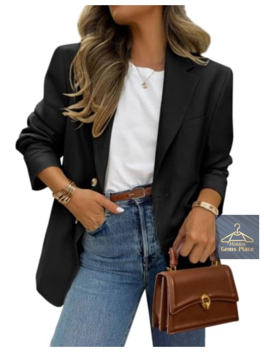 Women's Notch Lapel Blazer Business Casual Stretch Open Front